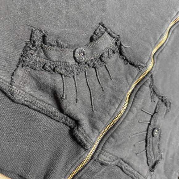 Vintage Y2K Hard Rock Cafe Women's Hoodie Orlando Florida L Zip Halloween - Picture 9 of 9